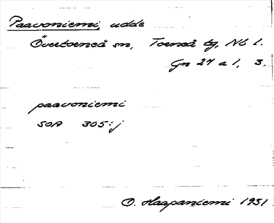 Bild på arkivkortet för arkivposten Paavoniemi
