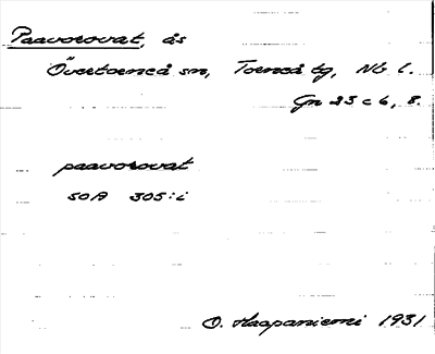 Bild på arkivkortet för arkivposten Paavorovat