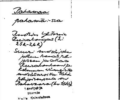 Bild på arkivkortet för arkivposten Pahamaa