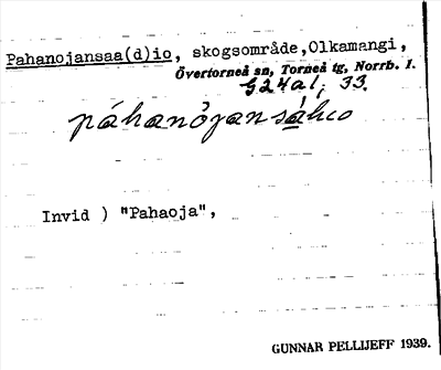 Bild på arkivkortet för arkivposten Pahanojansaa(d)io