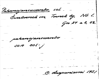 Bild på arkivkortet för arkivposten Pahanojansuvanto