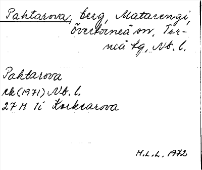Bild på arkivkortet för arkivposten Pahtarova