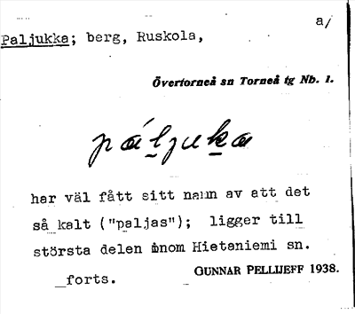 Bild på arkivkortet för arkivposten Paljukka