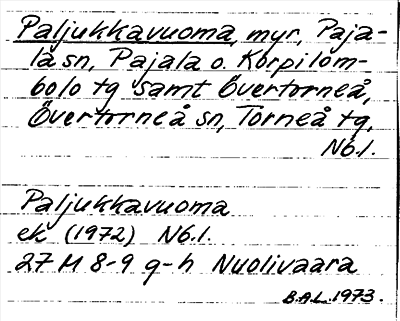 Bild på arkivkortet för arkivposten Paljukkavuoma