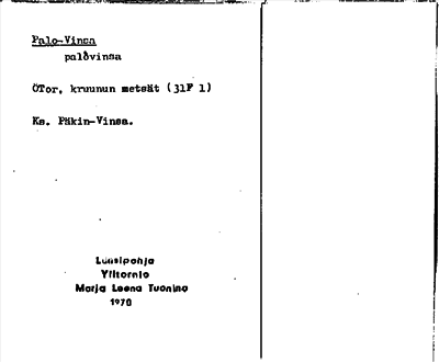 Bild på arkivkortet för arkivposten Palo-Vinsa