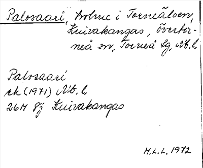Bild på arkivkortet för arkivposten Palosaari