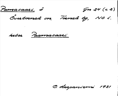 Bild på arkivkortet för arkivposten Pamasaari