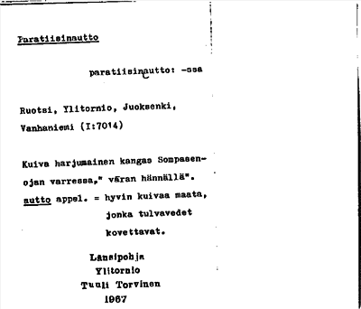 Bild på arkivkortet för arkivposten Paratiisinautto