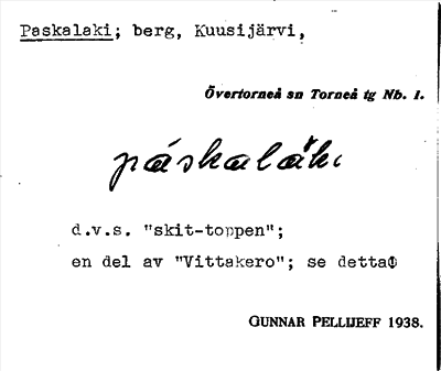 Bild på arkivkortet för arkivposten Paskalaki