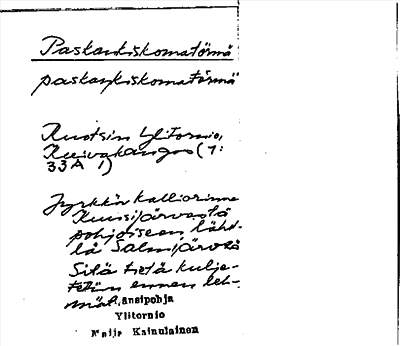 Bild på arkivkortet för arkivposten Paskankoskomatörmä