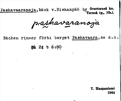 Bild på arkivkortet för arkivposten Paskavaaranoja