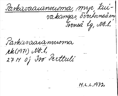 Bild på arkivkortet för arkivposten Paskavaaranvuoma