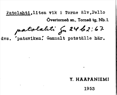 Bild på arkivkortet för arkivposten Patolahti