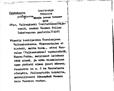 Bild på arkivkortet för arkivposten Pekankorva