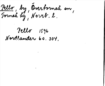 Bild på arkivkortet för arkivposten Pello