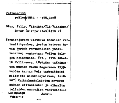 Bild på arkivkortet för arkivposten Pellonpöytä