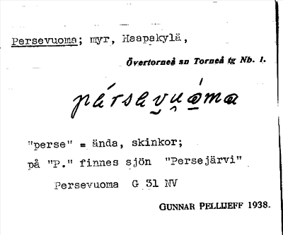Bild på arkivkortet för arkivposten Persevuoma