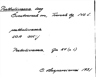 Bild på arkivkortet för arkivposten Perttulivaara