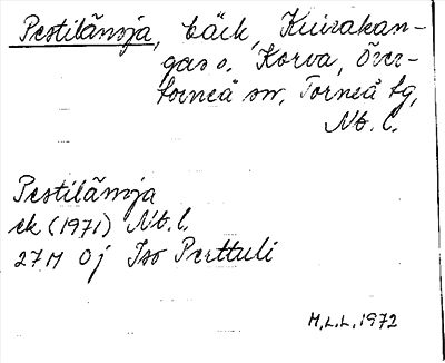 Bild på arkivkortet för arkivposten Pestilänoja