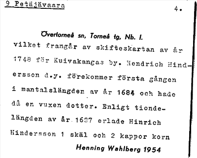Bild på arkivkortet för arkivposten Petäjävaara