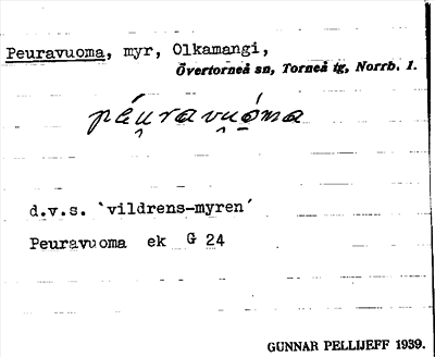 Bild på arkivkortet för arkivposten Peuravuoma