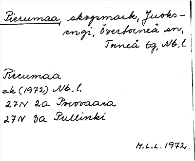 Bild på arkivkortet för arkivposten Pierumaa