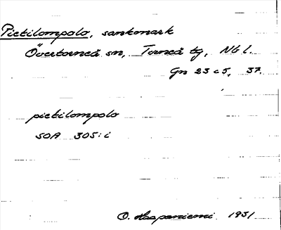 Bild på arkivkortet för arkivposten Pietilompolo