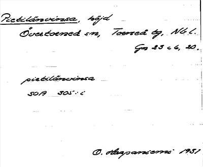 Bild på arkivkortet för arkivposten Pietilänvinsa