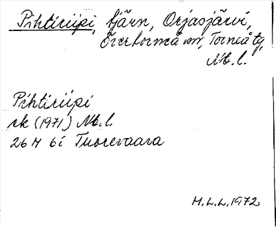 Bild på arkivkortet för arkivposten Pihtiriipi