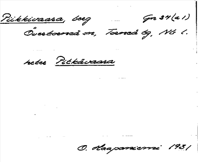 Bild på arkivkortet för arkivposten Piikkivaara