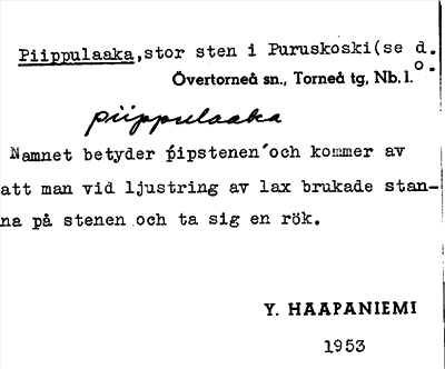 Bild på arkivkortet för arkivposten Piippulaaka