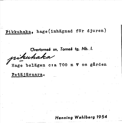 Bild på arkivkortet för arkivposten Pikkuhaka