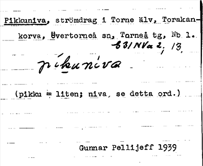 Bild på arkivkortet för arkivposten Pikkuniva