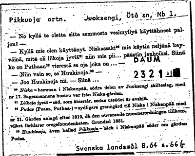 Bild på arkivkortet för arkivposten Pikkuoja