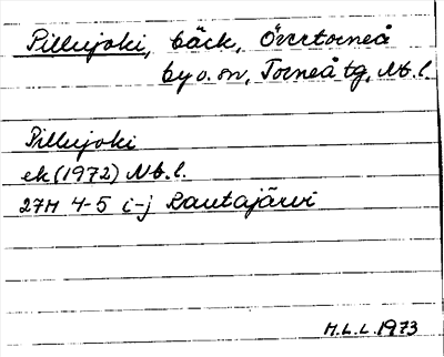 Bild på arkivkortet för arkivposten Pillujoki