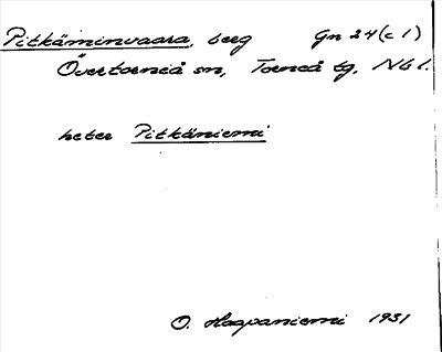 Bild på arkivkortet för arkivposten Pitkäminvaara