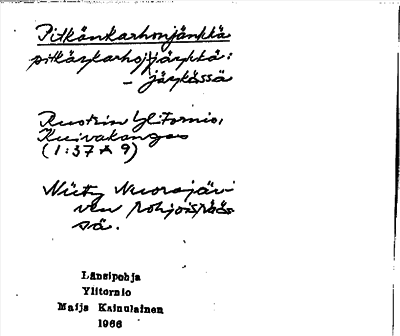 Bild på arkivkortet för arkivposten Pitkänkarhonjänkkä