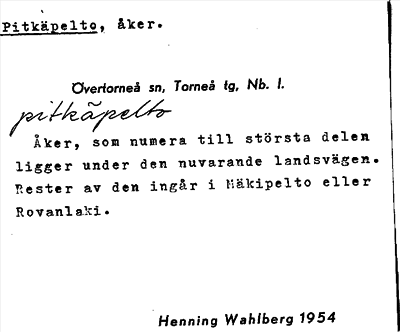 Bild på arkivkortet för arkivposten Pitkäpelto