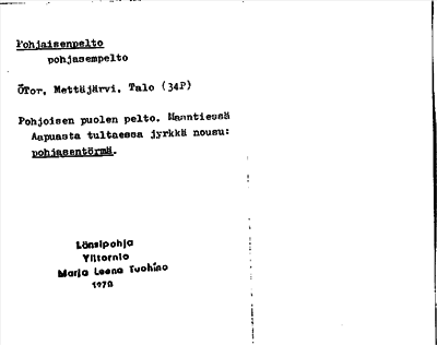 Bild på arkivkortet för arkivposten Pohjaisenpelto