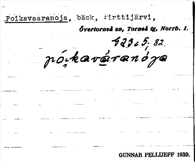 Bild på arkivkortet för arkivposten Poikavaaranoja