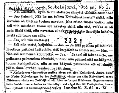 Bild på arkivkortet för arkivposten Poikkijärvi
