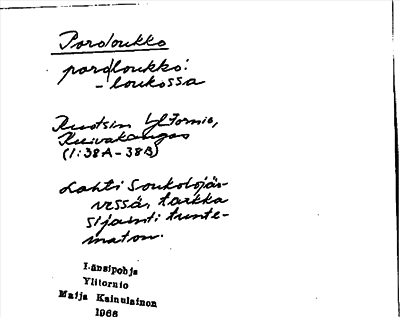 Bild på arkivkortet för arkivposten Poroloukko