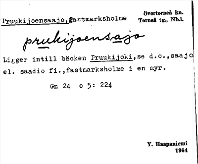 Bild på arkivkortet för arkivposten Pruukijoensaajo