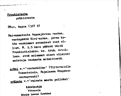 Bild på arkivkortet för arkivposten Pruukinranta