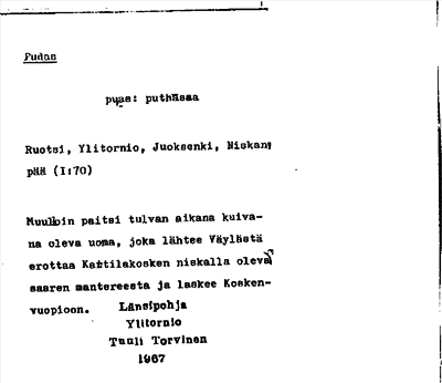 Bild på arkivkortet för arkivposten Pudas