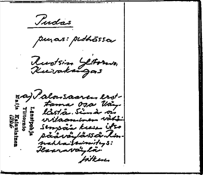 Bild på arkivkortet för arkivposten Pudas