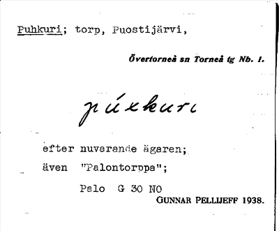 Bild på arkivkortet för arkivposten Puhkuri