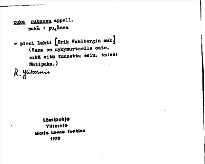 Bild på arkivkortet för arkivposten puka pukanen