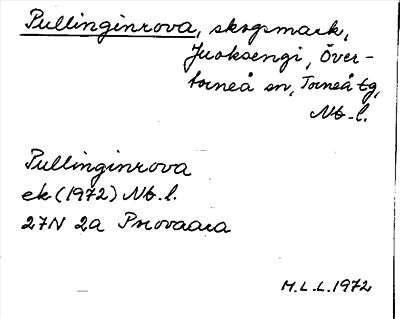Bild på arkivkortet för arkivposten Pullinginrova