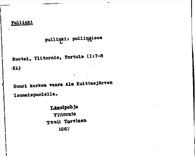 Bild på arkivkortet för arkivposten Pullinki
